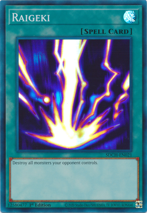 Raigeki [SDCH-EN021] Super Rare | Card Merchant Takapuna