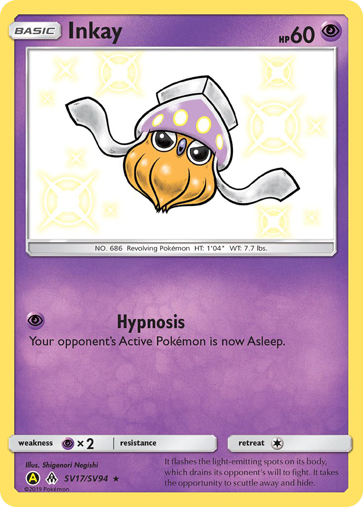 Inkay (SV17/SV94) [Sun & Moon: Hidden Fates - Shiny Vault] | Card Merchant Takapuna