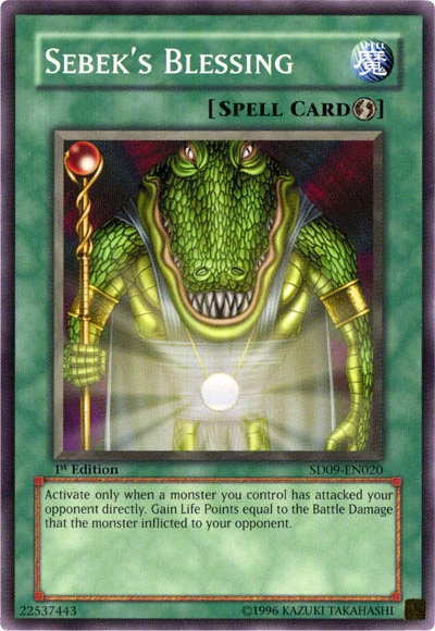 Sebek's Blessing [SD09-EN020] Common | Card Merchant Takapuna