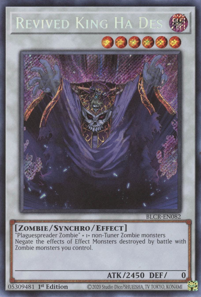 Revived King Ha Des [BLCR-EN082] Secret Rare – Card Merchant Takapuna
