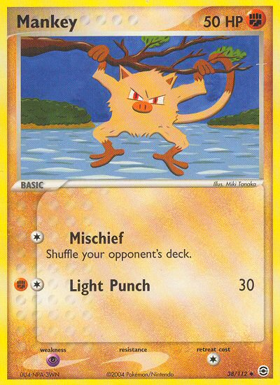 Mankey (38/112) [EX: FireRed & LeafGreen] | Card Merchant Takapuna