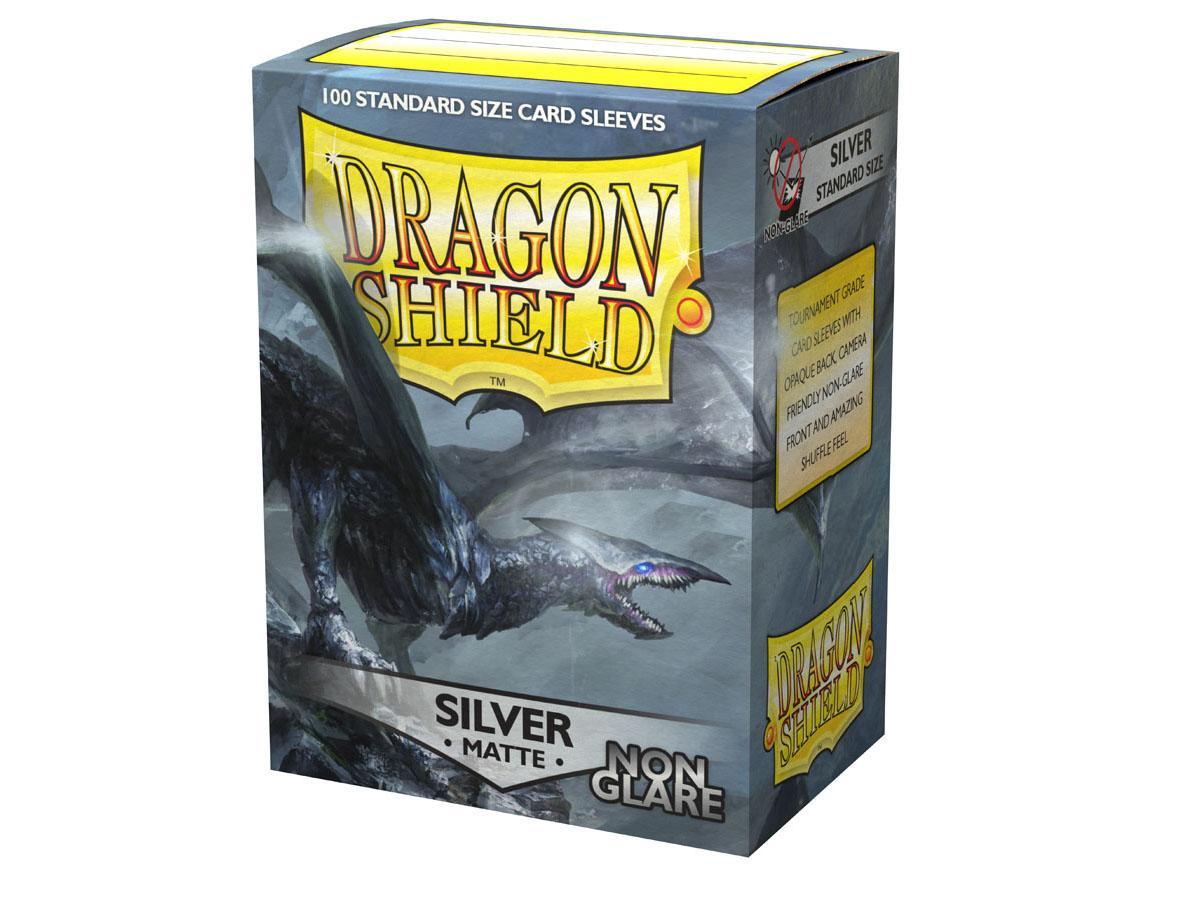 Dragon Shield Sleeves: (100) Silver Non-Glare Matte | Card Merchant Takapuna
