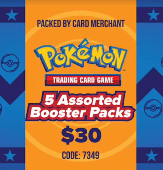 5 Pokemon Boosters | Card Merchant Takapuna