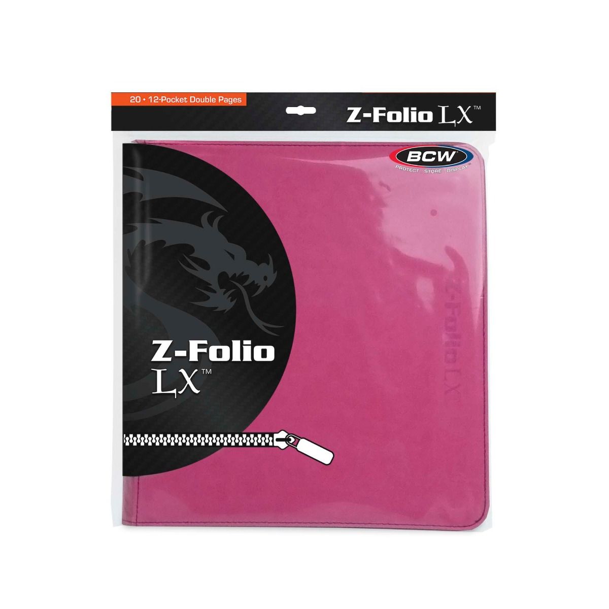 BCW Zipper-Folio LX 12-Pocket - Pink | Card Merchant Takapuna