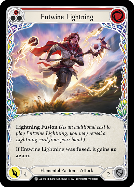 Entwine Lightning (Red) [ELE100] (Tales of Aria)  1st Edition Rainbow Foil | Card Merchant Takapuna