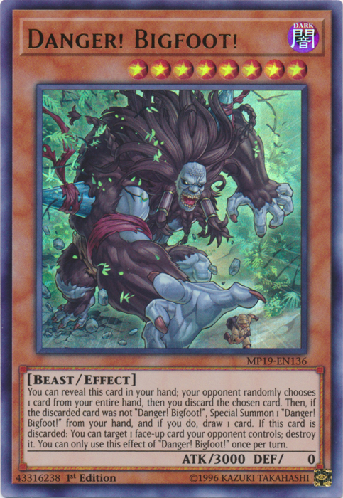 Danger! Bigfoot! [MP19-EN136] Ultra Rare | Card Merchant Takapuna
