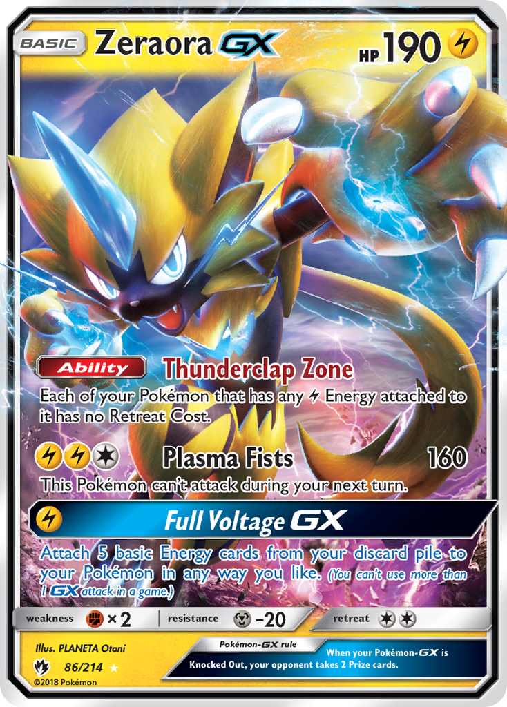Zeraora GX (86/214) [Sun & Moon: Lost Thunder] | Card Merchant Takapuna