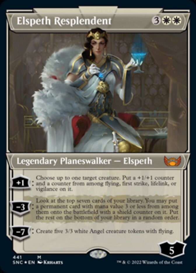 Elspeth Resplendent (Showcase Art Deco Foil Etched) [Streets of New Capenna] | Card Merchant Takapuna