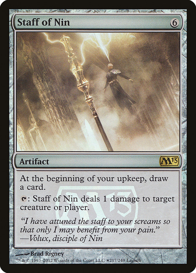 Staff of Nin [Magic 2013 Prerelease Promos] | Card Merchant Takapuna