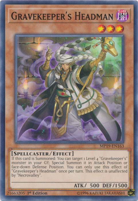 Gravekeeper's Headman [MP19-EN163] Common | Card Merchant Takapuna