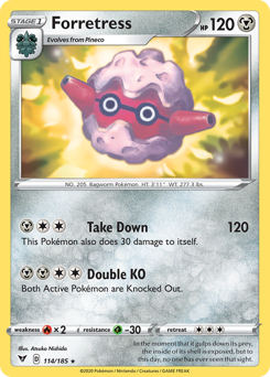 Forretress (114/185) [Sword & Shield: Vivid Voltage] | Card Merchant Takapuna