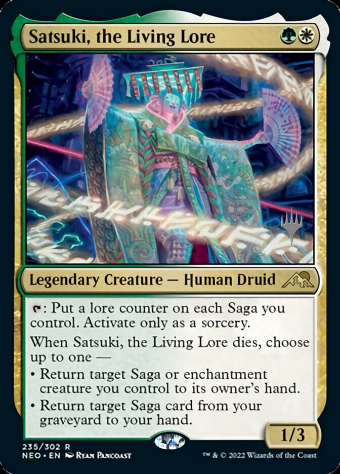 Satsuki, the Living Lore (Promo Pack) [Kamigawa: Neon Dynasty Promos] | Card Merchant Takapuna