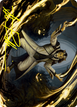 Leonin Lightscribe Art Card (Gold-Stamped Signature) [Strixhaven: School of Mages Art Series] | Card Merchant Takapuna