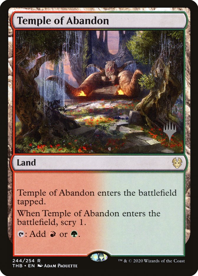Temple of Abandon (Promo Pack) [Theros Beyond Death Promos] | Card Merchant Takapuna