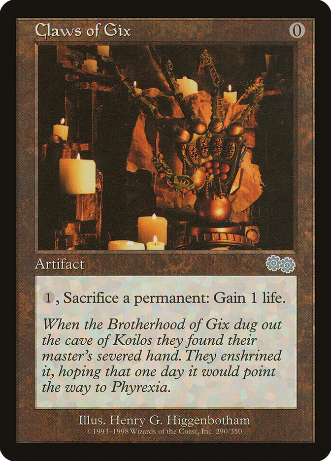 Claws of Gix [Urza's Saga] | Card Merchant Takapuna