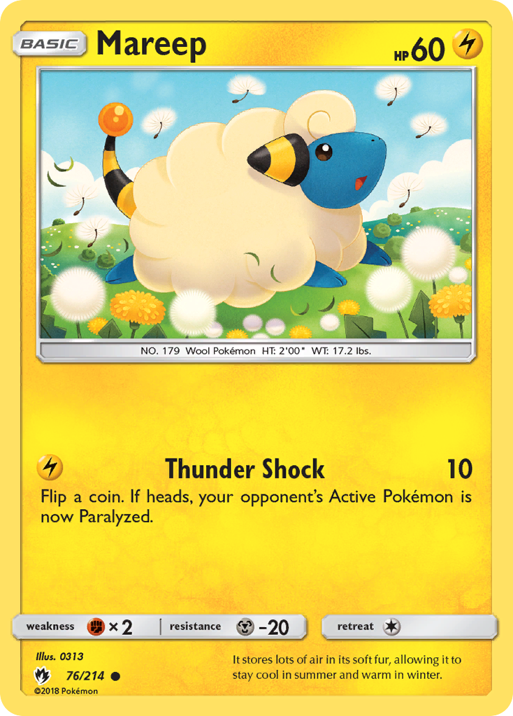 Mareep (76/214) [Sun & Moon: Lost Thunder] | Card Merchant Takapuna