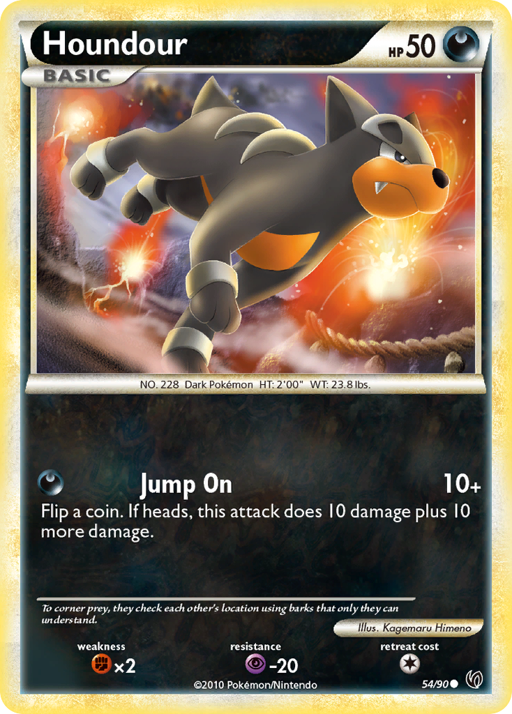 Houndour (54/90) [HeartGold & SoulSilver: Undaunted] | Card Merchant Takapuna