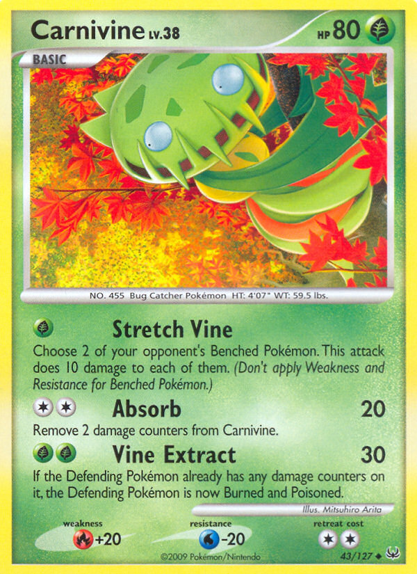 Carnivine (43/127) [Platinum: Base Set] | Card Merchant Takapuna