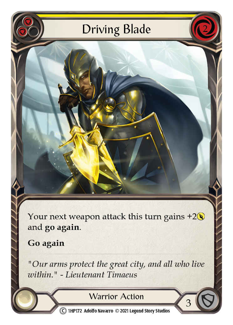Driving Blade (Yellow) [1HP172] (History Pack 1) | Card Merchant Takapuna