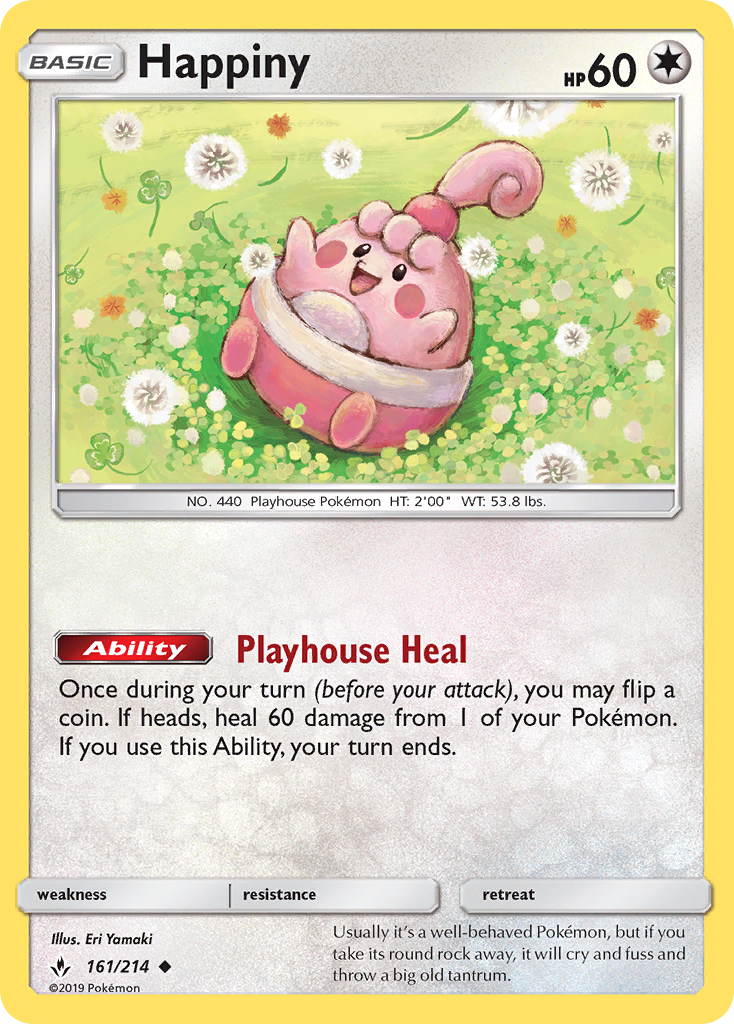 Happiny (161/214) [Sun & Moon: Unbroken Bonds] | Card Merchant Takapuna