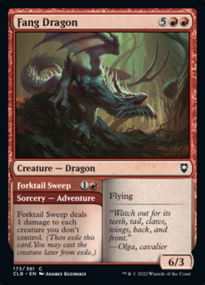 Fang Dragon // Forktail Sweep [Commander Legends: Battle for Baldur's Gate] | Card Merchant Takapuna