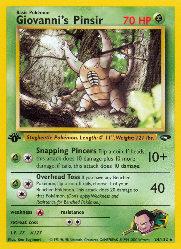 Giovanni's Pinsir (24/132) [Gym Challenge 1st Edition] | Card Merchant Takapuna