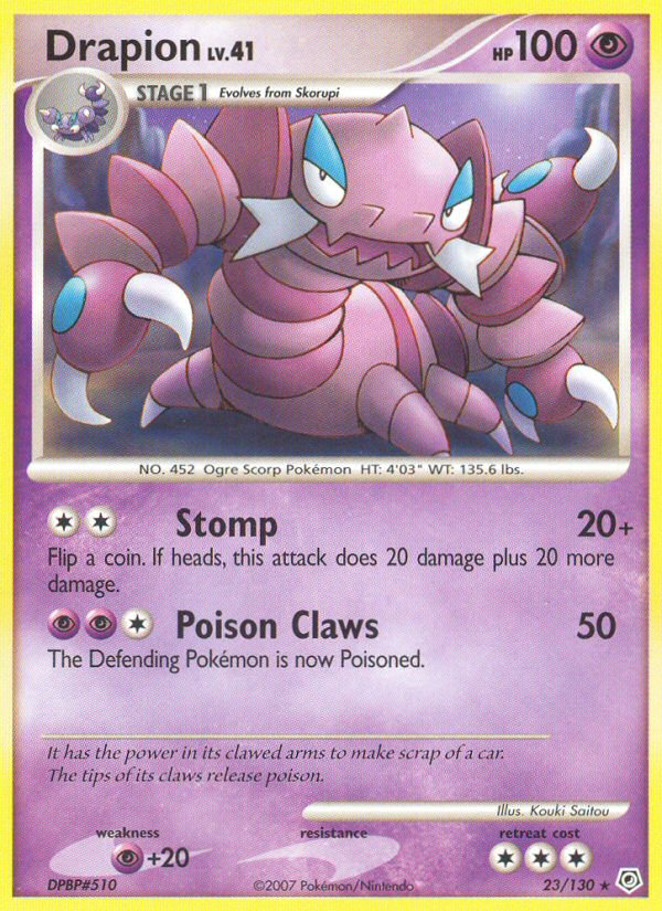 Drapion (23/130) [Diamond & Pearl: Base Set] | Card Merchant Takapuna