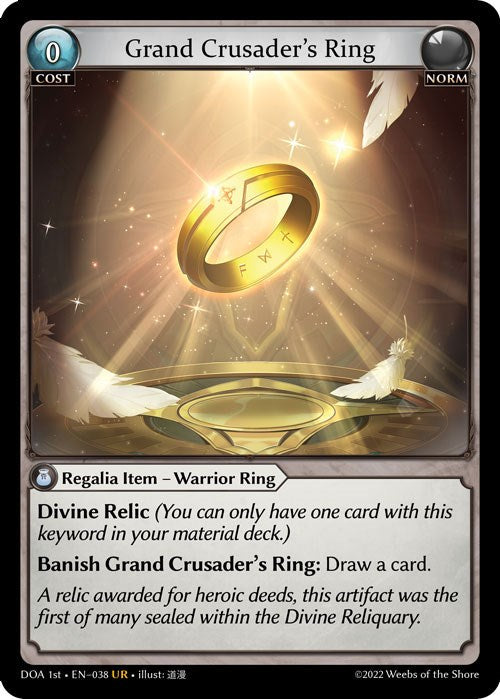Grand Crusader's Ring (038) [Dawn of Ashes: 1st Edition] | Card Merchant Takapuna