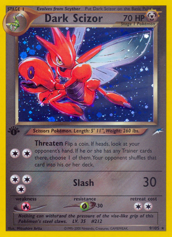 Dark Scizor (9/105) [Neo Destiny 1st Edition] | Card Merchant Takapuna