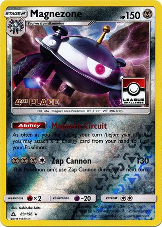 Magnezone (83/156) (League Promo 4th Place) [Sun & Moon: Ultra Prism] | Card Merchant Takapuna