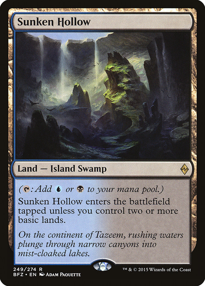 Sunken Hollow [Battle for Zendikar] | Card Merchant Takapuna