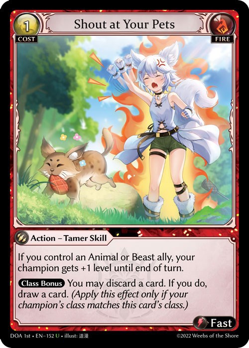 Shout at Your Pets (152) [Dawn of Ashes: 1st Edition] | Card Merchant Takapuna
