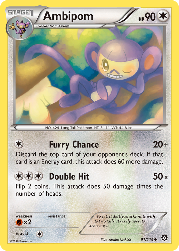 Ambipom (91/114) [XY: Steam Siege] | Card Merchant Takapuna