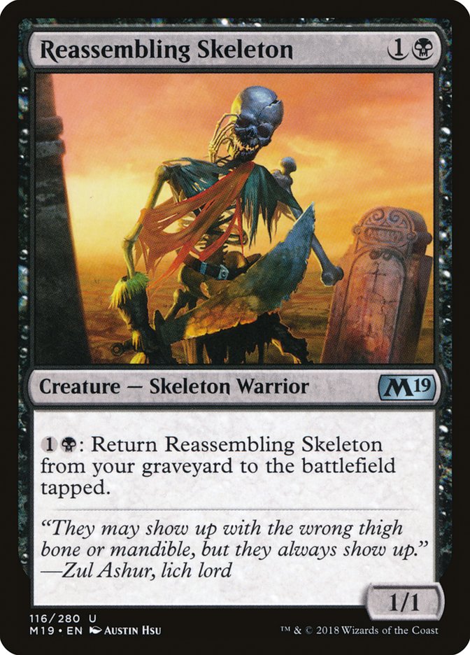 Reassembling Skeleton [Core Set 2019] | Card Merchant Takapuna