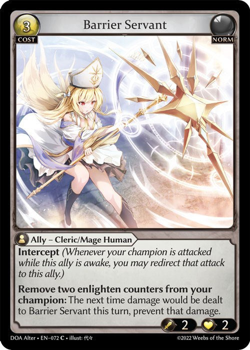 Barrier Servant (072) [Dawn of Ashes: Alter Edition] | Card Merchant Takapuna