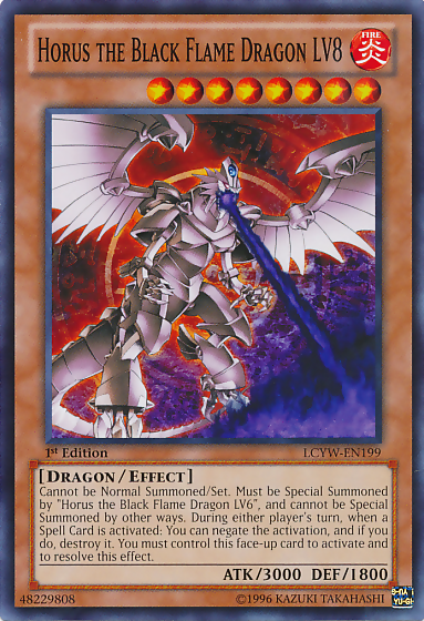 Horus the Black Flame Dragon LV8 [LCYW-EN199] Common | Card Merchant Takapuna