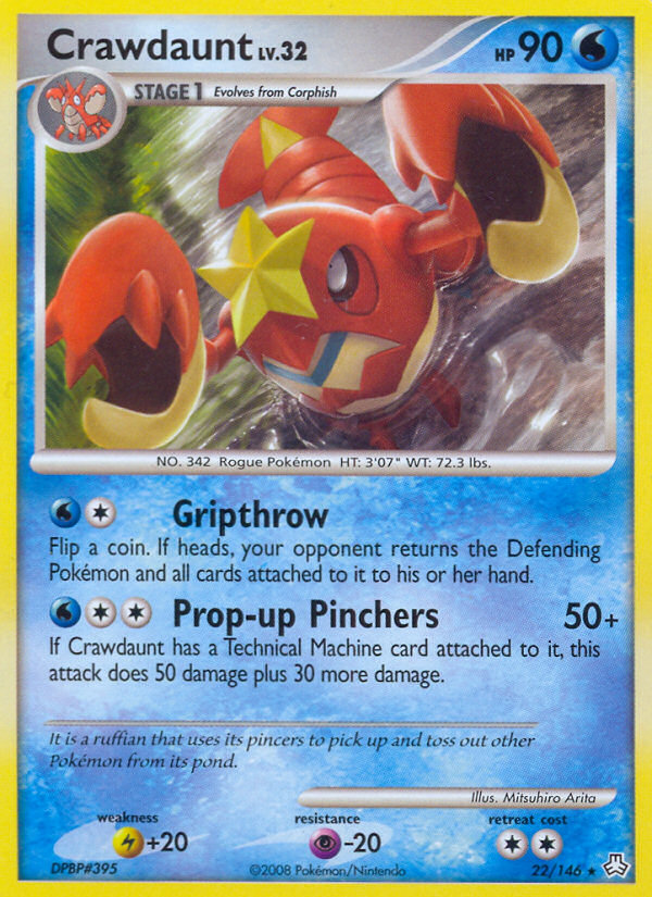 Crawdaunt (22/146) [Diamond & Pearl: Legends Awakened] | Card Merchant Takapuna