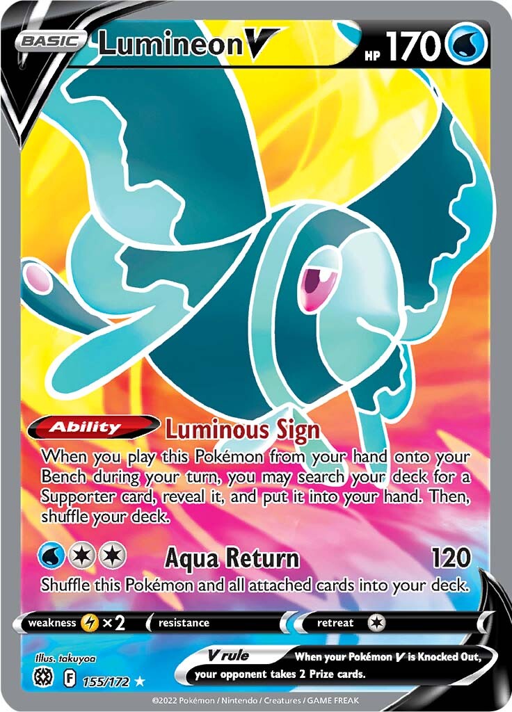 Lumineon V (155/172) [Sword & Shield: Brilliant Stars] | Card Merchant Takapuna
