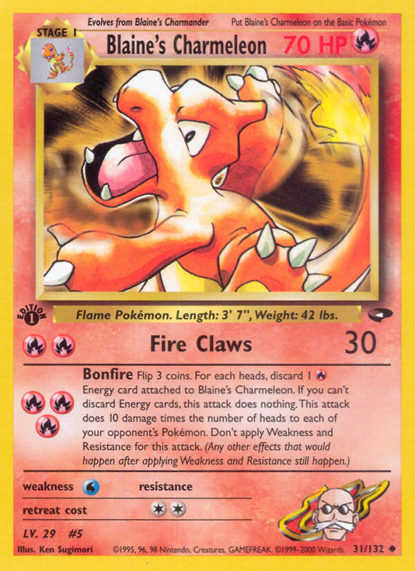 Blaine's Charmeleon (31/132) [Gym Challenge 1st Edition] | Card Merchant Takapuna