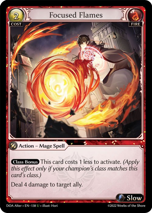 Focused Flames (138) [Dawn of Ashes: Alter Edition] | Card Merchant Takapuna