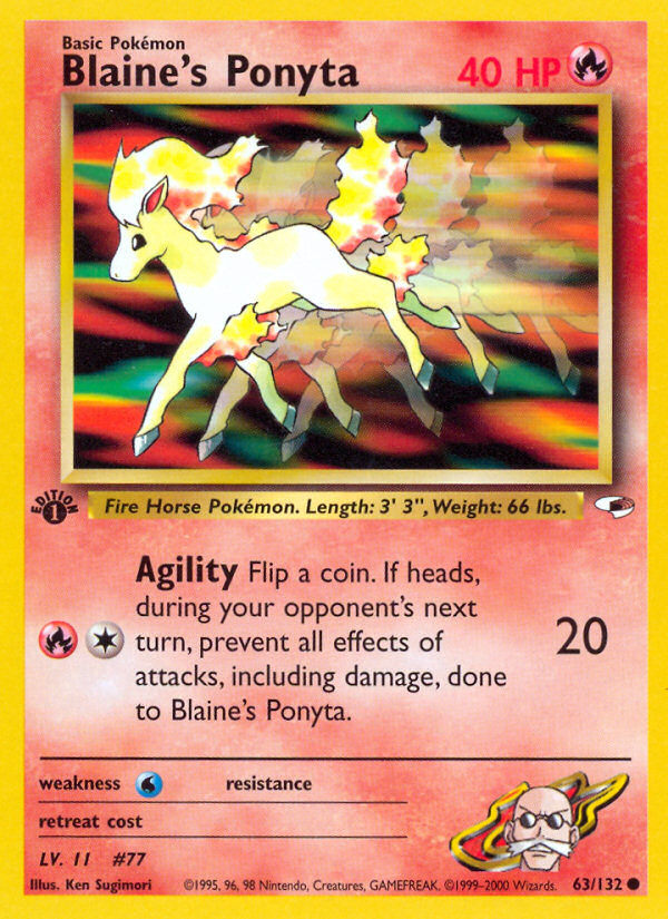 Blaine's Ponyta (63/132) [Gym Heroes 1st Edition] | Card Merchant Takapuna
