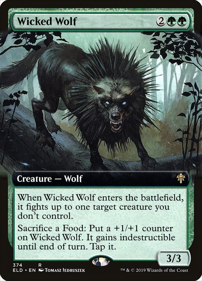 Wicked Wolf (Extended Art) [Throne of Eldraine] | Card Merchant Takapuna