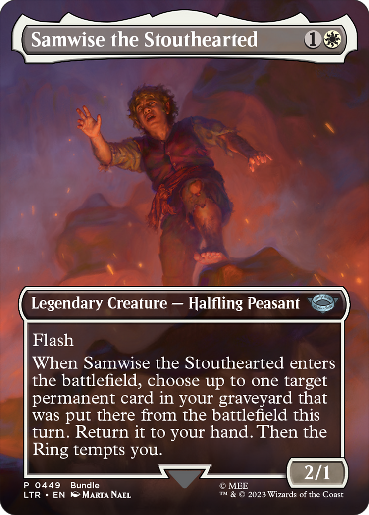 Samwise the Stouthearted (Borderless Alternate Art) [The Lord of the Rings: Tales of Middle-Earth] | Card Merchant Takapuna