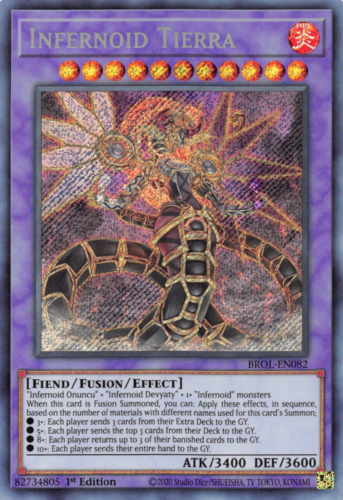 Infernoid Tierra [BROL-EN082] Secret Rare | Card Merchant Takapuna