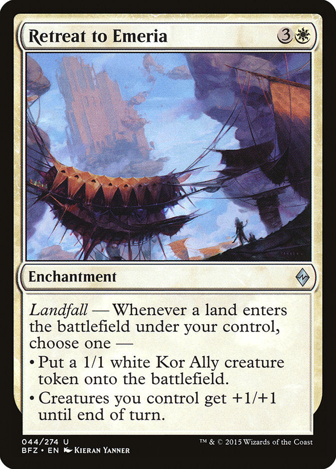 Retreat to Emeria [Battle for Zendikar] | Card Merchant Takapuna