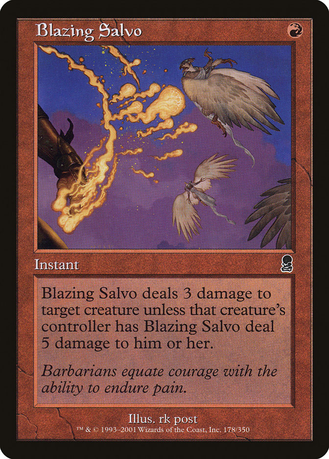 Blazing Salvo [Odyssey] | Card Merchant Takapuna