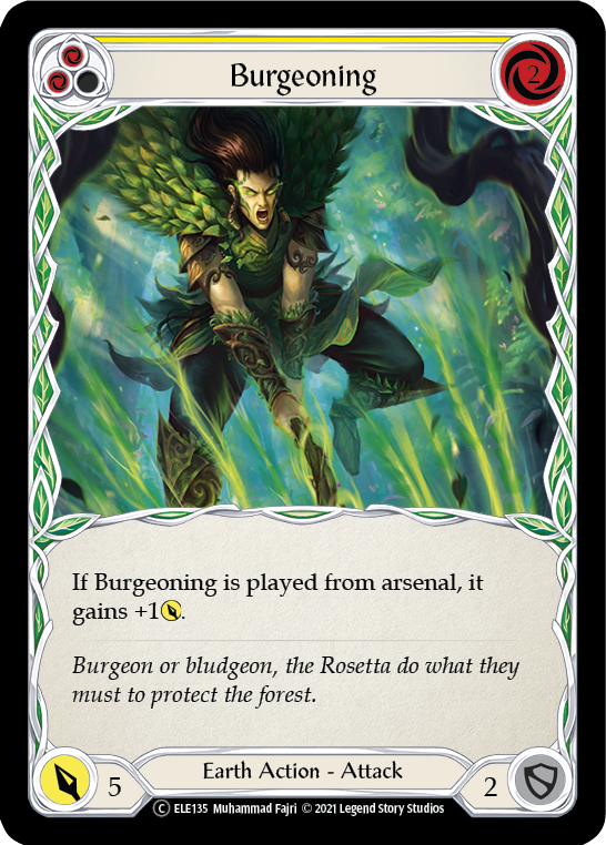 Burgeoning (Yellow) [U-ELE135] (Tales of Aria Unlimited)  Unlimited Normal | Card Merchant Takapuna