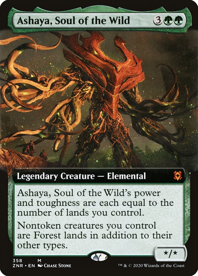 Ashaya, Soul of the Wild (Extended Art) [Zendikar Rising] | Card Merchant Takapuna