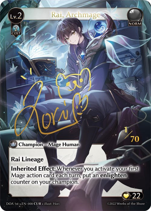 Rai, Archmage (CUR) (008) [Dawn of Ashes: 1st Edition] | Card Merchant Takapuna