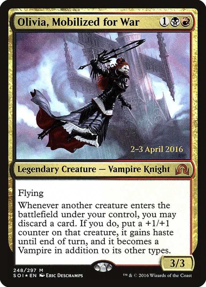 Olivia, Mobilized for War [Shadows over Innistrad Prerelease Promos] | Card Merchant Takapuna